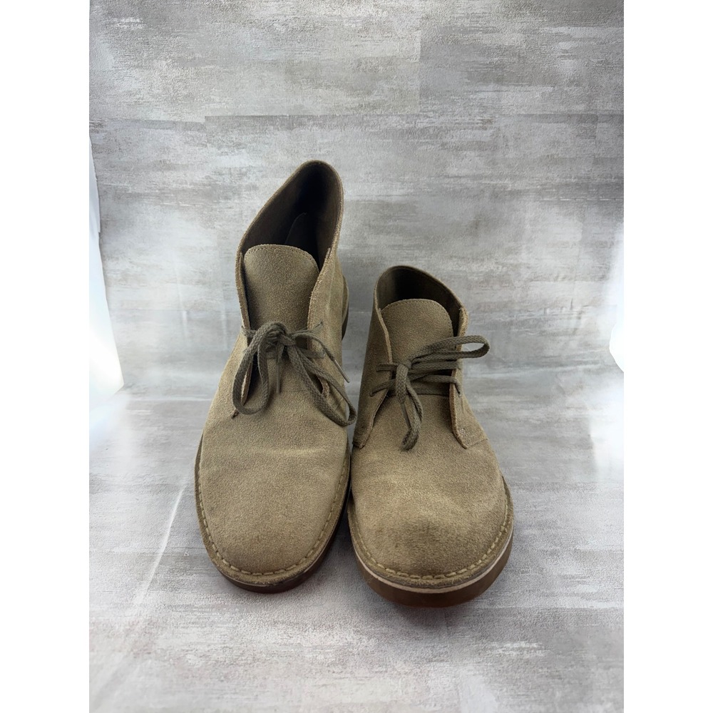 Clarks Men Desert Boots Olive Green Suede Chukka Ankle Boots 61139099 Size 11M